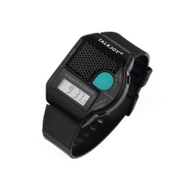 TalkJoy Talking Wrist Watch Voice Function Time Announcement Time Announcement Black Alarm Clock Blind Clock Senior Clock Digital LCD, black, Strap.