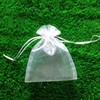 100 Premium Sheer Organza Bags, White Wedding Favor Bags with