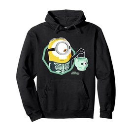 Minions Stuart Skeleton Costume With Bucket Pullover Hoodie