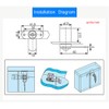 Set of 2 Double Door Cabinet Locks Furniture Locks with