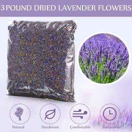 Treela 3 Pound Dried Lavender Bulk Dry Lavender Buds Fragrant Flower Petals for DIY Wedding Gift Crafts Fragrance Sachets