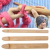 3pcs Large Thick Crochet Hook Wooden Knitting Needle Weaving Tool