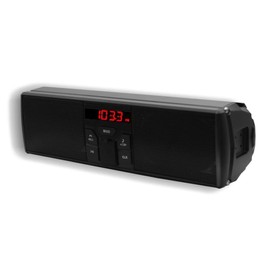 Shkalacar Motorcycle Speakers Waterproof Radio Audio System Built-in Amplifier, BT Audio Stereo with LED Display APP Control Hands-Free Calling USB Charge for 12V Motorcycle Electric Bicycles ATV