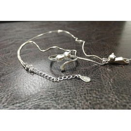 ONDEGO® 925 Silber Halskette Kette Schmuck Anhänger Katze Kätzchen Katzenliebhaber Katzenmotiv Charms Weihnachtsgeschenk Geschenke für Mädchen Frauen