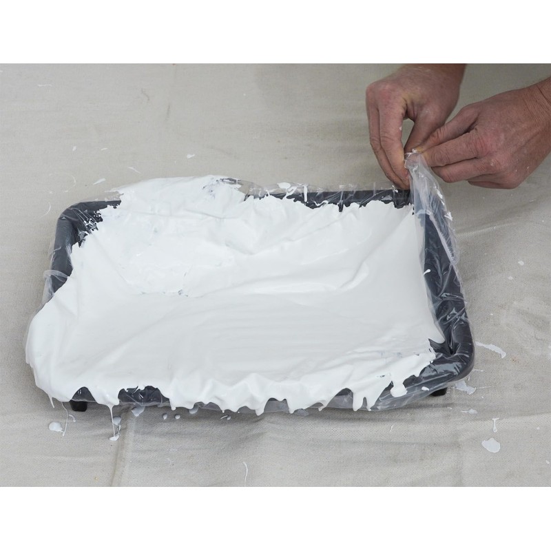 ROLLINGDOG Thin Paint Tray Liners 12" Disposable with Elastic Band