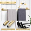 TQKAG Brushed Gold Bathroom Hardware Set 6-Piece Bathroom Accessory Set