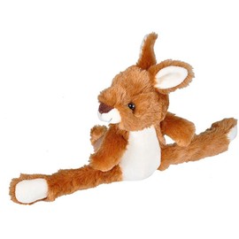 Wild Republic Huggers Kangaroo Plush Toy, Slap Bracelet, Stuffed Animal, Kids Toys, 8"