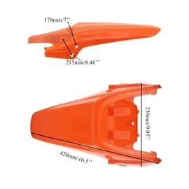 PRO BAT 7 PCs Plastic Fender Kit CRF 70 CRF70 Pit Bike Fender Fairings Plastic Body Set,White&Green