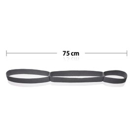 BODYMATE Stretch Yoga Strap with 3 Loops - Fixed Length (Not Elastic) - 100% Cotton - 75 x 3.8 cm