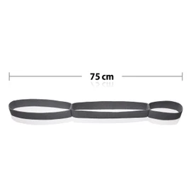BODYMATE Stretch Yoga Strap with 3 Loops - Fixed Length (Not Elastic) - 100% Cotton - 75 x 3.8 cm