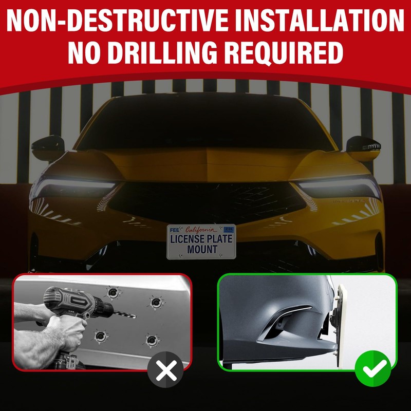 Front License Plate Compatible with Acura MDX（4th gen ） Acura