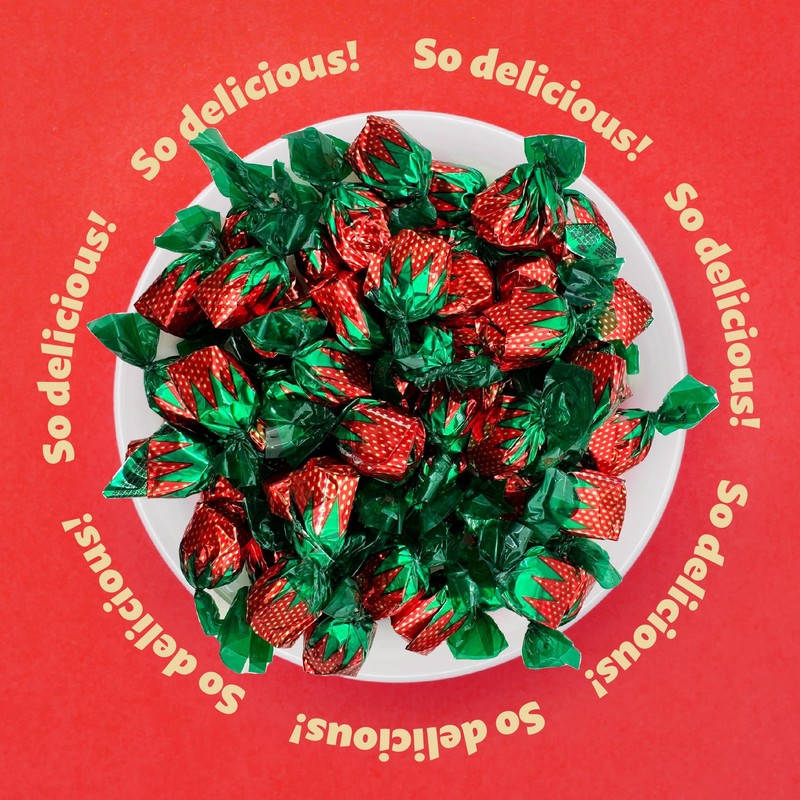 Strawberry Bon Bons Hard Candy, 1.5-Pound Pack