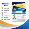 10-Pack ID Badge Holders - Secure Slide-in, Rigid Plastic Card