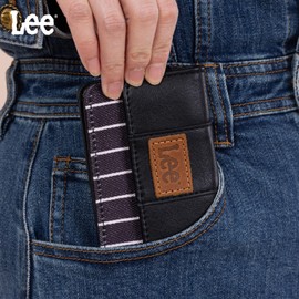 Lee Trend Stripe Wallet for Women Compact Credit Card Holder Wallet Purse