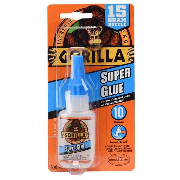 Gorilla Super Glue 15 Gram, Clear, (Bulk Pack of 24)
