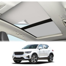 LAST CALL Foldable Sunroof Sunshade Compatible for Volvo XC40 2017-2024 EX40 Accessories, UV and Heat Reflective Roof Sunshade for XC40 Accessories Sunroof Shade (Beige)