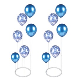 Kit di supporto per palloncini da tavolo, 2 bastoncini per palloncini con base rotonda 2024, nuovo supporto per palloncini per matrimoni, feste di com