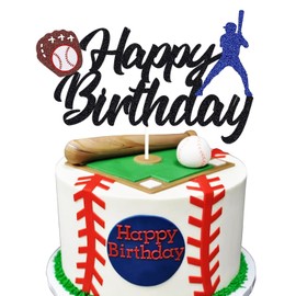 Decoración para tartas de béisbol para hombres, decoración de pasteles de cumpleaños, jugadores de béisbol, temática deportiva, baby shower, fiesta de cumpleaños para bebés, suministros para decoración de pasteles para niños