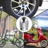 Silver Dome Aluminum Tire Valve Stem Caps with Neoprene O-Ring