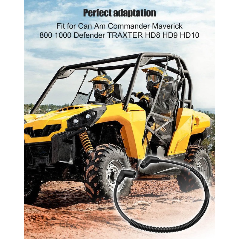 2 PCS Spark Plug Wire with Cap Fit for Can-Am
