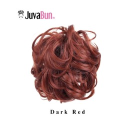 JuvaBun Claw Clip Messy bun - Dark Red | Hair Pieces for Women | Wavy Curly Hair Bun Clip in Claw Chignon Hairpieces | Hair bun extension Everyday Wear | Synthetic Hair Bun Scrunchie | Dark Red