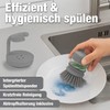 Sichler Haushaltsgeräte Spülbürste mit Spülmittelspender und Abtropfhalterung