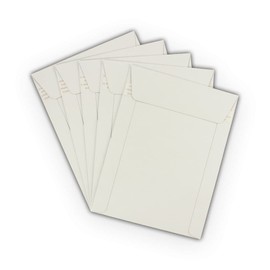 5 EcoSwift 7 x 9 Rigid Photo Mailers Keep Flats White Cardboard Self Seal Envelopes 7x9