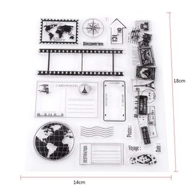 Sellos de Silicona Transparente, Sello de Sello Transparente Sello de Goma Sello DIY para Decoración de Fabricación de Tarjetas, 14x18 cm