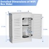 veonly WiFi Router Storage Box - Multimedia Concealment Cabinet with
