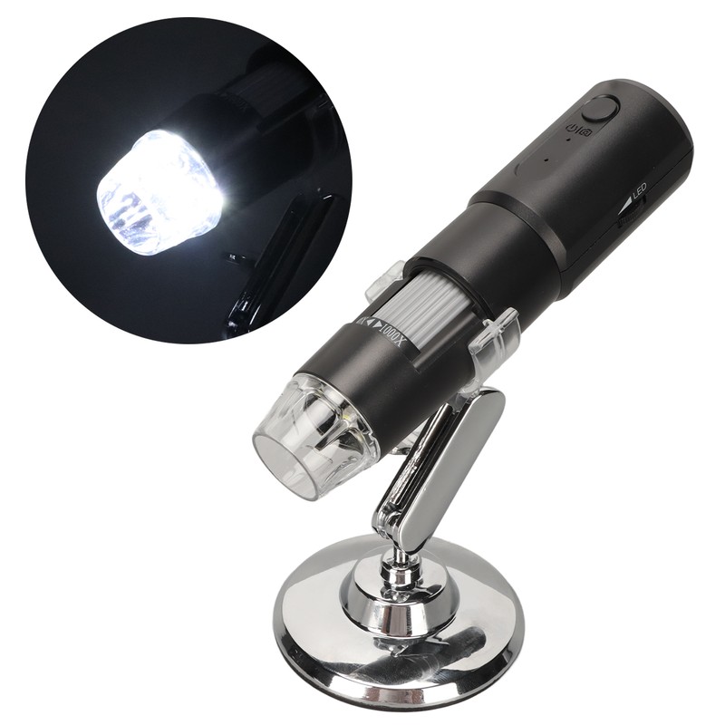 Handheld USB Microscopes 50X‑1000X Mini WiFi USB Black Wireless Digital