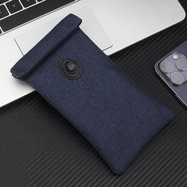 Faraday Shielding Bag for Cell Phones and Car Keys - RFID Signal Blocker Case - Colour: Blue