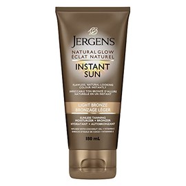 Jergens Jergens Natural Glow Instant Sun Sunless Tanning Moisturizer + Bronzer, Light Bronze (180 mL) (Packaging May Vary)