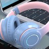 Bluetooth Headphone Heavy Bass Noise Cancelling Foldable Gradient Color Wireless