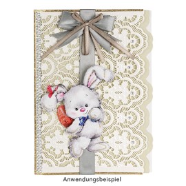 Ideen mit Herz Folding Card Set Blank | Folding Cards with Envelope | 50 Cards & 50 Envelopes | Cards for DIY (Card Size 14.5 x 14.5 cm | Square)