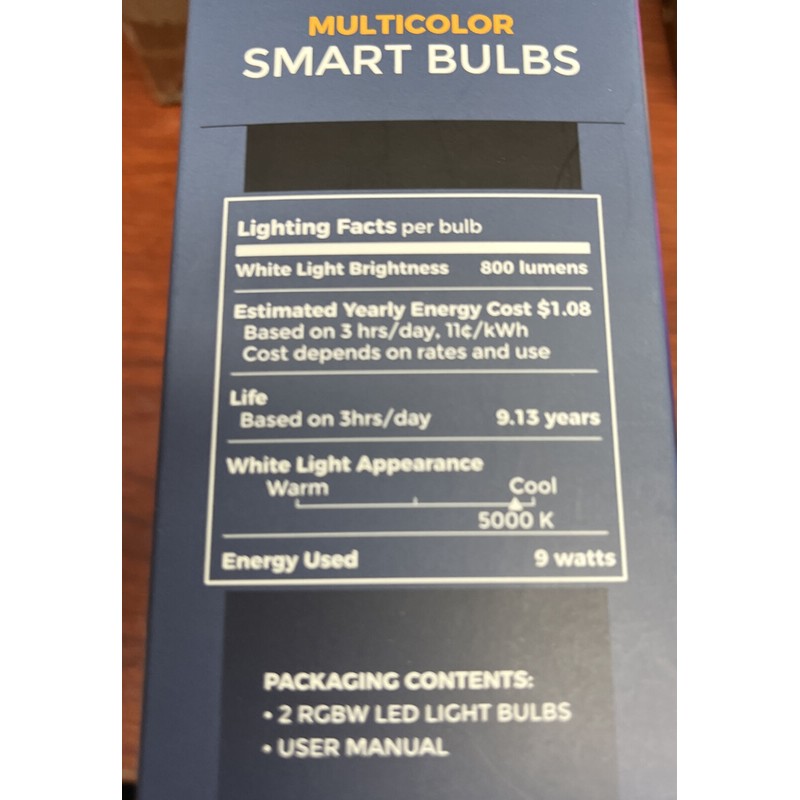 LEDEEZ Multicolor Smart Bulbs - 2 Pack In A Box