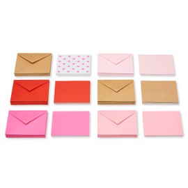 American Greetings Bulk Blank Cards with Envelopes, Pink Heart Stationery (200-Count)