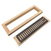 Homewell White Oak Wood Floor Register Vent Cover, Flush Mount
