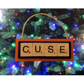 CUSE Syracuse Christmas Ornament Letters Tiles Craft