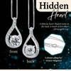 Díamora Moissanite Teardrop Pendant Necklace,1-3 Carat 925 Sterling Silver, Wedding