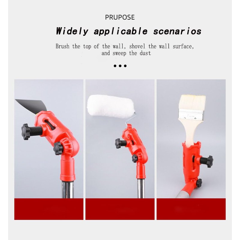 Multi-Angle Paint Brush Extender for High Ceiling Walls Corners,Extension Pole