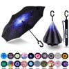 MRTLLOA 40/49/56 Inch Oversize Windproof Inverted Reverse Upside Down Umbrella,