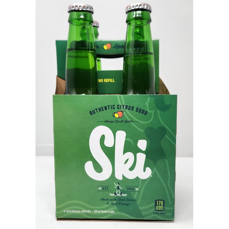 Ski Lemon Orange Citrus Soda 4pk 12oz Bottles