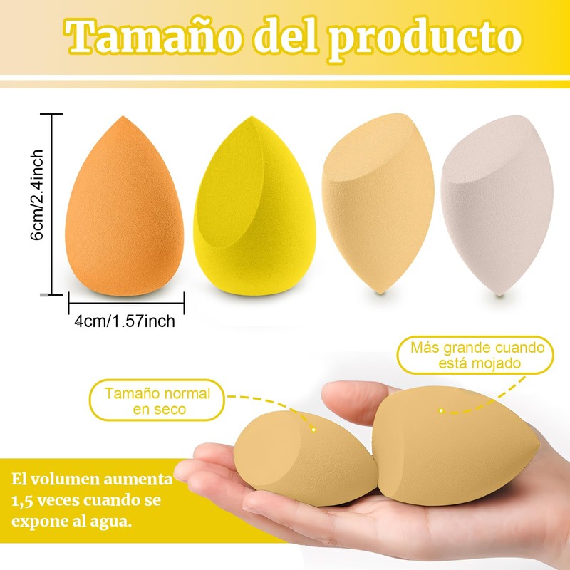 Esponja de Maquillaje Beauty Blenders, Esponja Facial Maquillaje para Bases