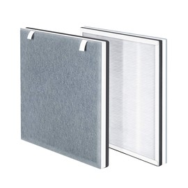 Leemone 2 Pack Replacement Filter Compatible with LEVOIT Air Purifier Vital 100， (True HEPA + High-Efficiency Activated Carbon Filters Set)，3-in-1，Vital 100-RF