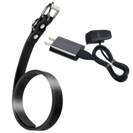 KELEFET Charging Clip Charger for Garmin TT15Mini T5Mini TB10 PT10 PT6 for 3/4-Inch Dog Waterproof Collar Strap Anti-Odor Durable Adjustable TPU S/M/L Sizes Black 27 Inches