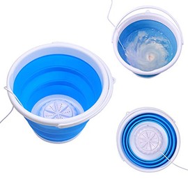 ãUpgraded versionã10L Portable Mini Washing Machine, Folding Turbo Washing Compact Ultrasonic Turbine Washer Lightweight Travel Laundry Washer USB Powered Camping Apartments Dorms