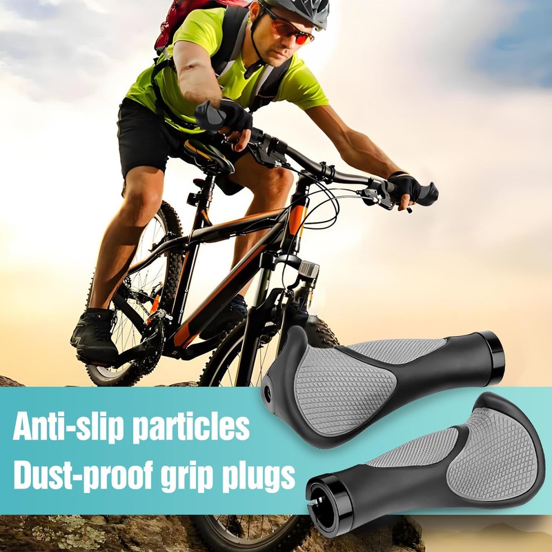 Ergonomic Bicycle Handlebar Grips with Foldable Repair Tool, 22 mm