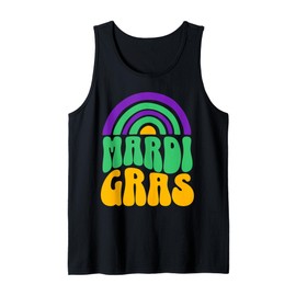 Mardi Gras Carnival Beads New Orleans French Festival Parade Tank Top