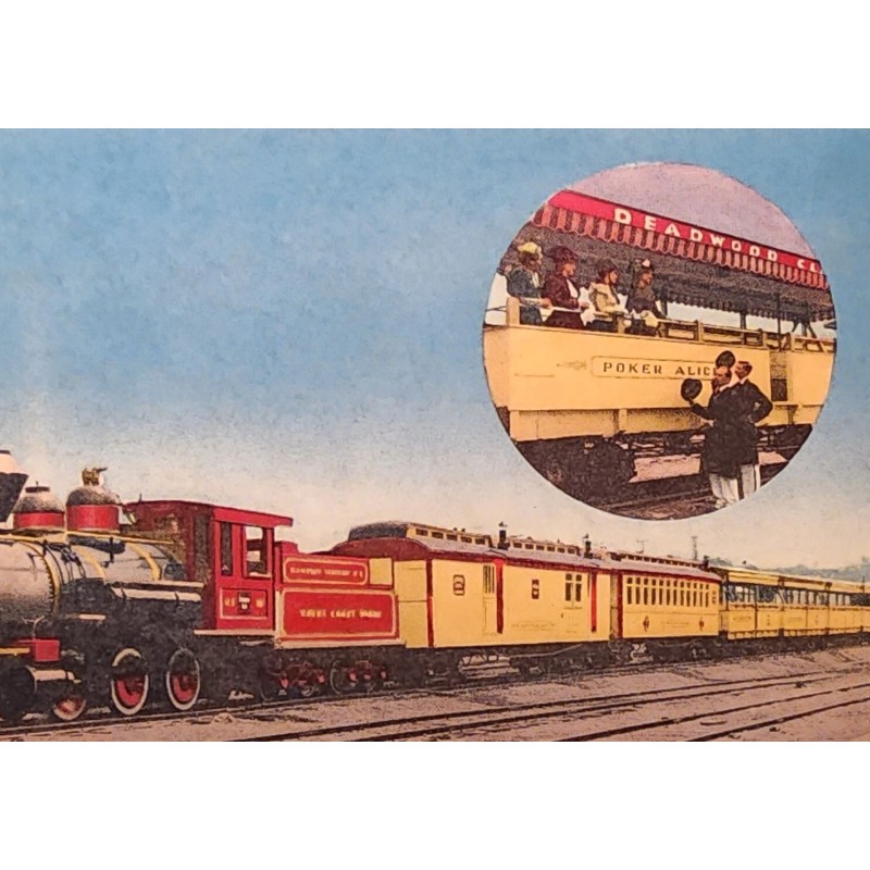 unknown 1950 Postcard~Deadwood Central Train At~1950 Chicago Worlds Fair. #-3403