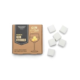 Gentlemen's Hardware Cube-Shaped Gin Stones, Granite, White, Set of 6